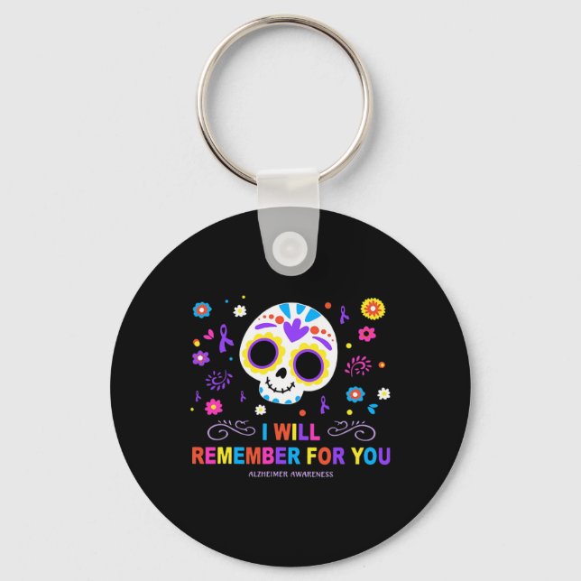Fun Skull I Will Remember For You Heimerheimer Awa Key Ring (Front)