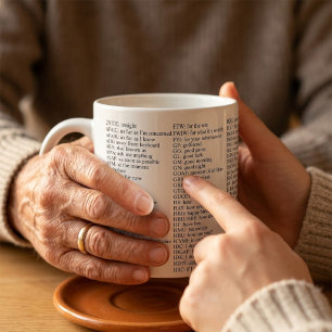 Fun Slang, Texting Abbreviations and Acronyms Mug