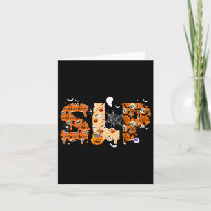 Fun Slp Halloween Costume Pumpkin Fall Skeleton  Card