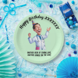 FUN SMILE DOCTOR birthday antistress party Paper Plate