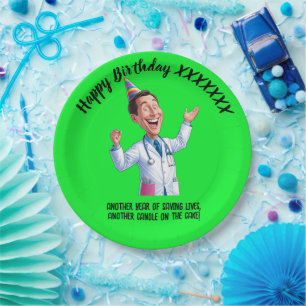 FUN SMILE DOCTOR birthday antistress party Paper Plate