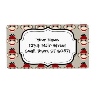 Fun Smiling Red Sock Monkey Happy Patterns