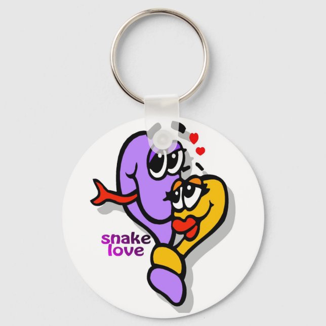 fun snake-love keychain (Front)