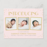 Fun Snapshots Baby Birth Announcement Postcard