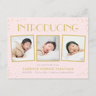 Fun Snapshots Baby Birth Announcement Postcard