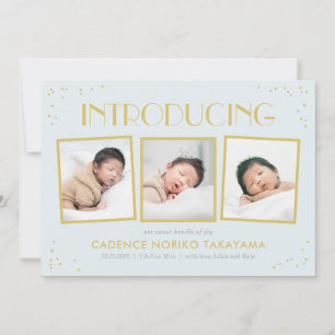 Fun Snapshots Editable Colour Birth Announcement