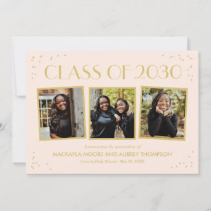 Fun Snapshots Editable Colour Graduation Invitatio Invitation