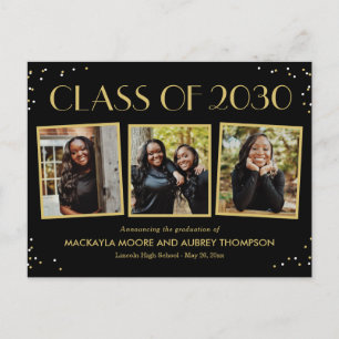 Fun Snapshots Editable Colour Graduation Postcard