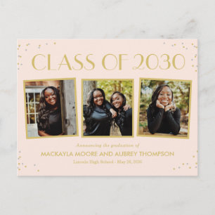 Fun Snapshots Editable Colour Graduation Postcard