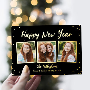 Fun Snapshots Foil Happy New Year Card