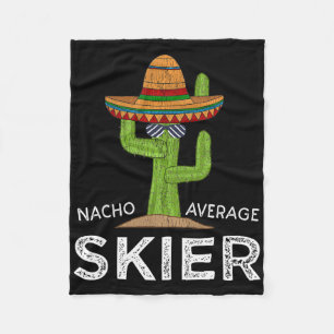 Fun Snow Ski Lover Humour Funny Skier Saying Skiin Fleece Blanket