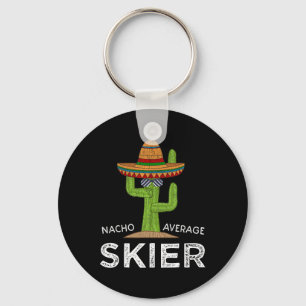 Fun Snow Ski Lover Humour Funny Skier Saying Skiin Key Ring