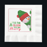 Fun Snowman Christmas Paper Napkin<br><div class="desc">Fun Snowman Christmas Paper Napkin</div>