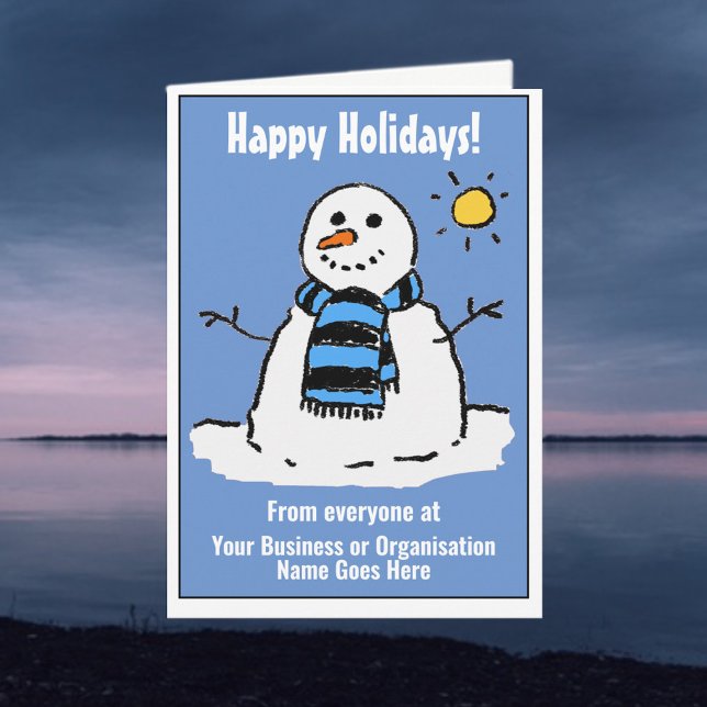 Fun Snowman Company Happy Holidays Card. Holiday Card (Creator Uploaded)