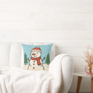 Fun Snowman Cute Christmas Cushion