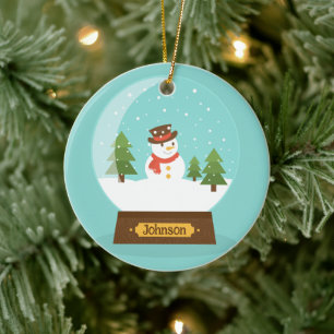 FUN! Snowman Ornament - Personalised -Add Name