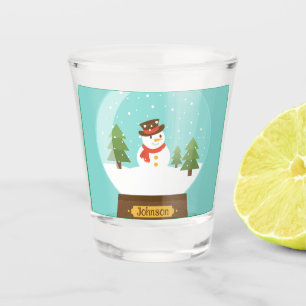 FUN! Snowman Shot Glass - Personalized -Add Name