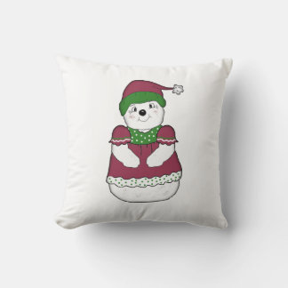 Fun Snowman Throw Pillow