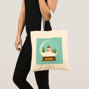 FUN! Snowman Tote Bag - Personalised -Add Name