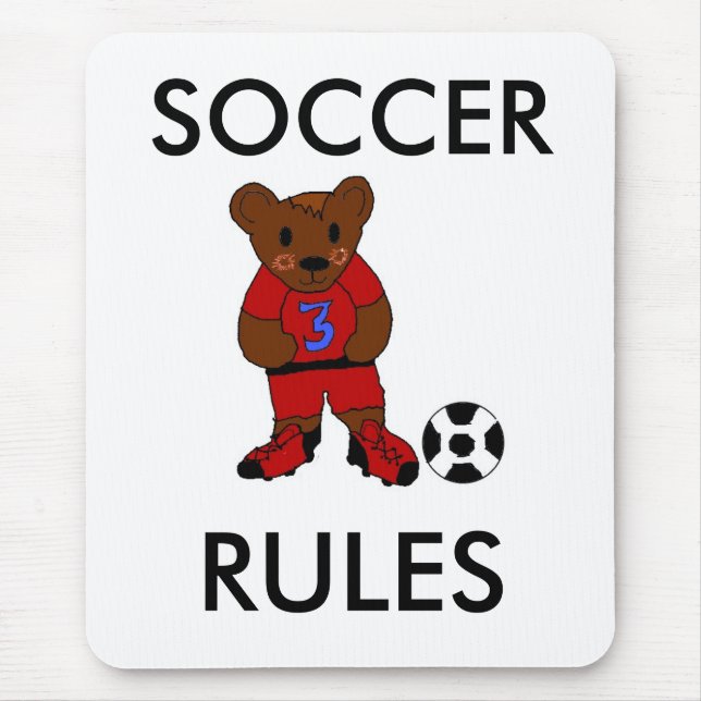 Fun Soccer Rules Mouse Pad (Front)