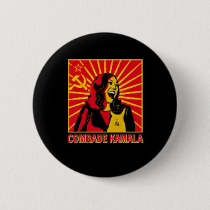 Fun Socialist Comrade Kamala Commie La Harris 2024 6 Cm Round Badge