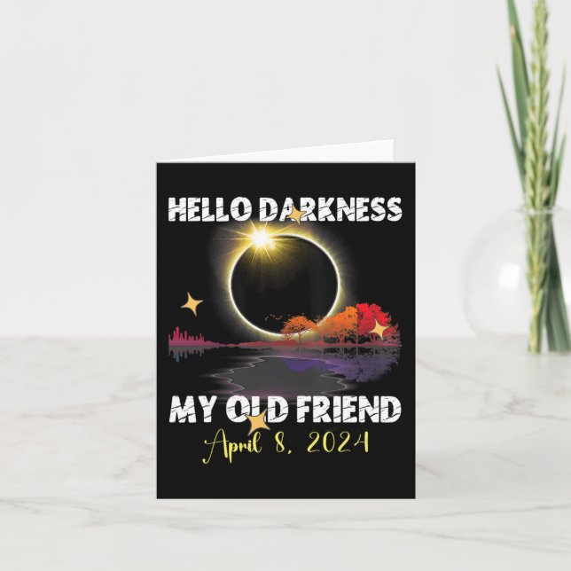 Fun Solare Eclipse 2024 For April 8 2024 Solar Ecl Card (Front)