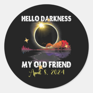 Fun Solare Eclipse 2024 For April 8 2024 Solar Ecl Classic Round Sticker