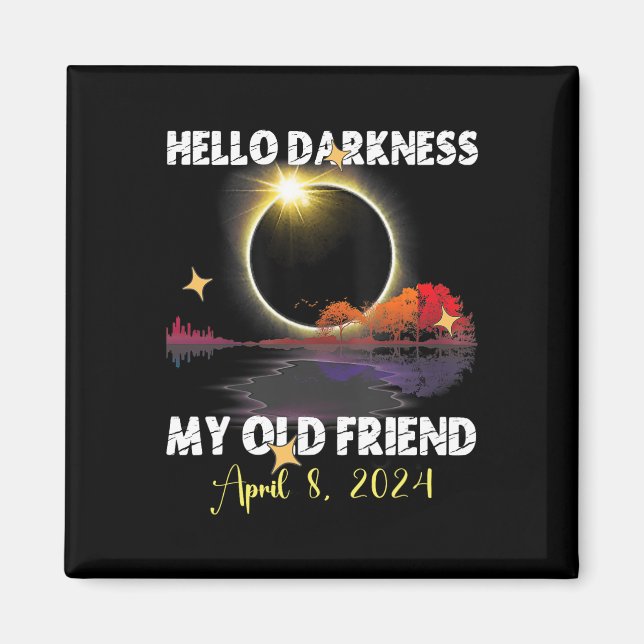 Fun Solare Eclipse 2024 For April 8 2024 Solar Ecl Magnet (Front)