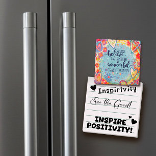 Fun Something Wonderful Floral Inspirivity Magnet