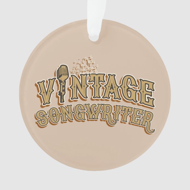 Fun Songwriter Lyricist Novelty Typography Ornament (Front)