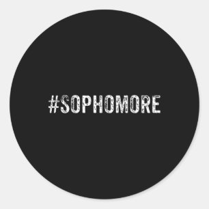 Fun Sophomore Tenth Grade Byck To School Gift Classic Round Sticker