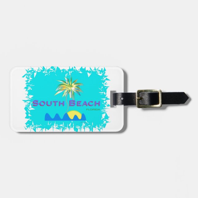 Fun South Beach, Florida Luggage Tag (Front Horizontal)