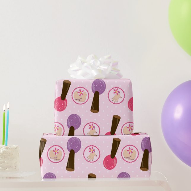 Fun spa themed pattern wrapping paper (Party Gifts)