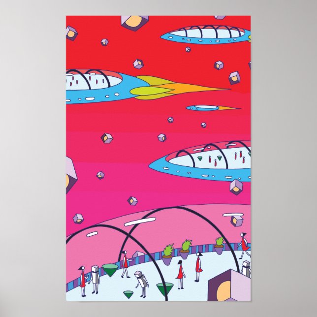 Fun space journey aboard a fleet of ships. poster (Front)