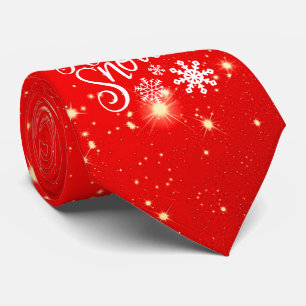Fun Sparkly Let It Snow Christmas Tie