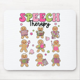 Fun Speech Therapy Gingerbread Cookies Slp Christm Mouse Pad