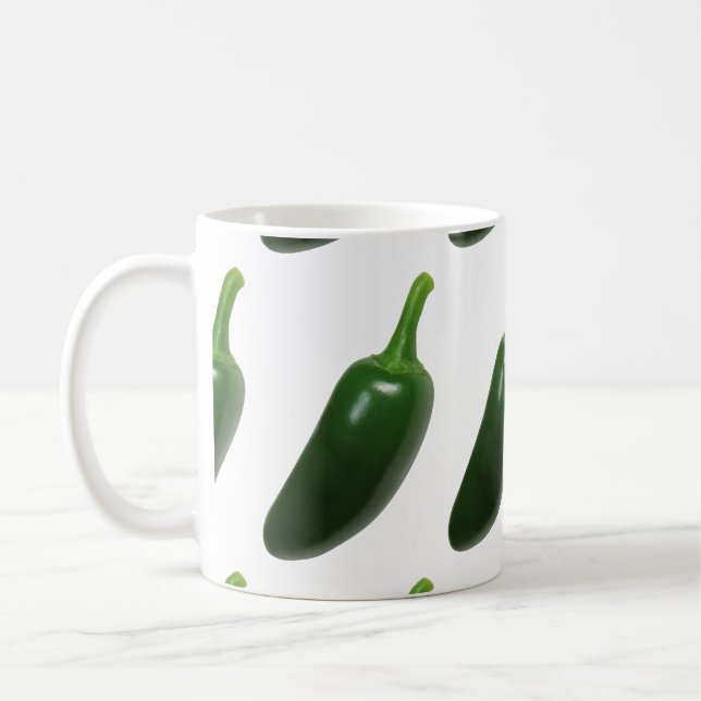 Fun & Spicy Jalapeno Pepper Coffee Mug (Left)