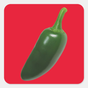 Fun & Spicy Jalapeno Pepper Square Sticker
