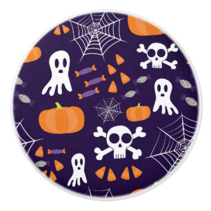 Fun Spooky Halloween Characters Ceramic Knob
