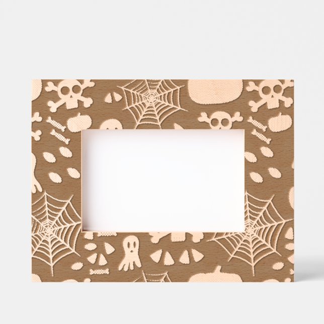 Fun Spooky Halloween Characters Etched Frames (Front)