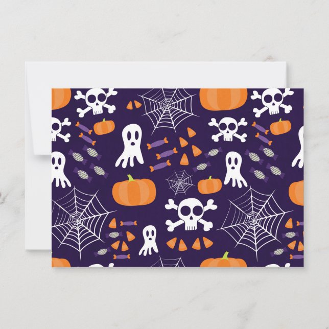 Fun Spooky Halloween Characters Invitation (Front)