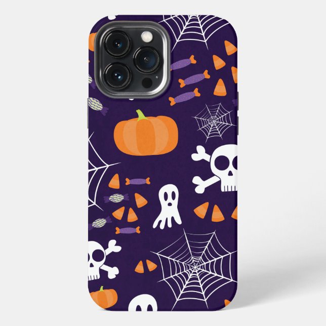 Fun Spooky Halloween Characters iPhone Case (Back)