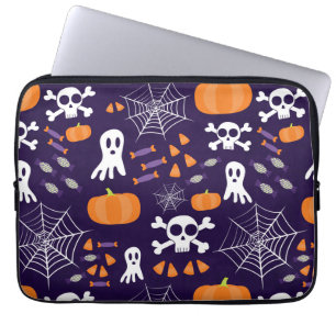 Fun Spooky Halloween Characters Laptop Sleeve