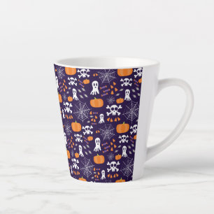 Fun Spooky Halloween Characters Latte Mug