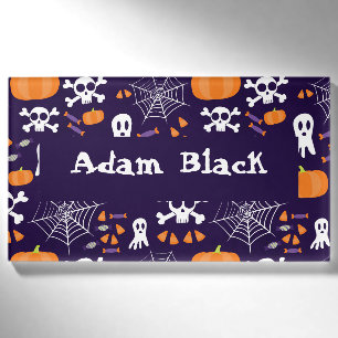Fun Spooky Halloween Characters Name Tag