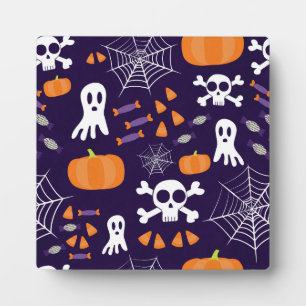 Fun Spooky Halloween Characters Plaque