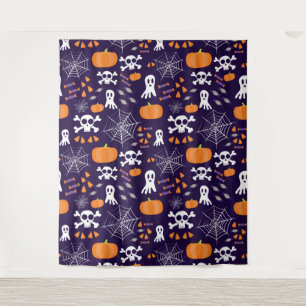 Fun Spooky Halloween Characters Tapestry