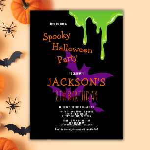 Fun Spooky Halloween Kids Birthday Party Invitation