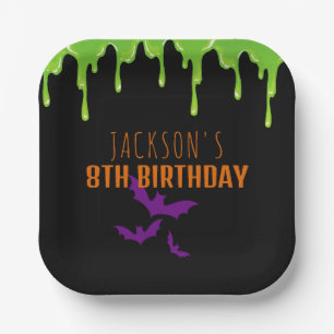 Fun Spooky Halloween Kids Birthday Party Paper Plate