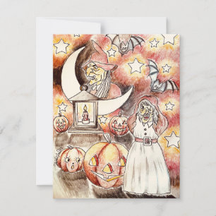 Fun Spooky Halloween Witch Card